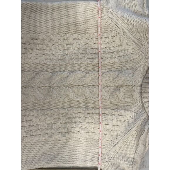 NWOT Banana Republic Cable Knit Turtleneck Sweater Dress Cream Classic Wool - Picture 9 of 11